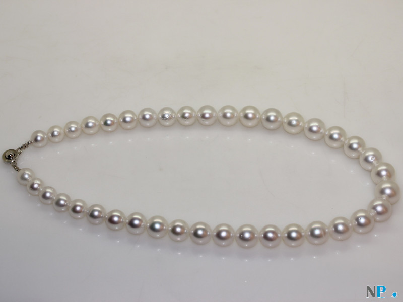 Collana di perle australiane bianche argento