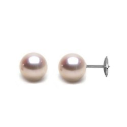 Orecchini perle Akoya, 7,5-8 mm bianche avorio su sistema brevettato Guardian oro bianco 18k