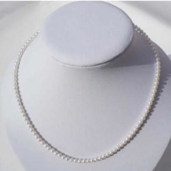 Collana 45 cm piccole perle di coltura Akoya 4,5-5 mm bianche
