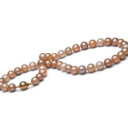 Collana 40 cm di perle di coltura d'acqua dolce da 9-10 mm, multicolore