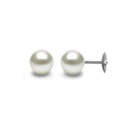 Orecchini perle d'acqua dolce 7-8 mm bianche AAA sistema brevettato Guardian