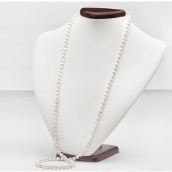 Collana Sautoir 90 cm perle d'acqua dolce 6-7 mm bianche DOLCEHADAMA