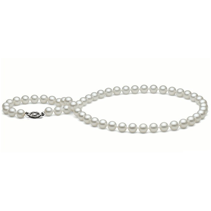 Collana 45 cm perle d'acqua dolce 7-8 mm bianche DOLCEHADAMA