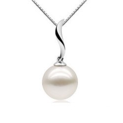 Pendente in Argento e perla coltivata d'acqua dolce 9-10 mm bianca DOLCEHADAMA