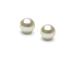 Paio di perle d'acqua dolce di piccolo diametro 4-5 mm bianche AAA