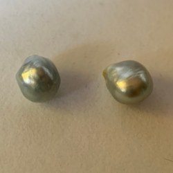 Perla di coltura Australiana Barocca blu argento 14-15 mm