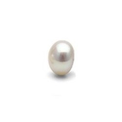 Perla di coltura di Acqua Dolce 7-8 mm bianca di forma a bottone AA+