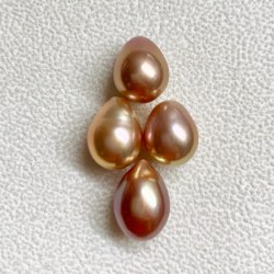Perle Edison d'acqua dolce semi-forate da 10-11 mm forma a goccia